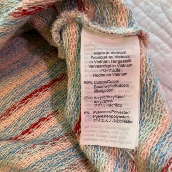 Madewell Retro Short Sleeve Striped Textured Top Sz Small Marled Cottagecore - Picture 6 of 7